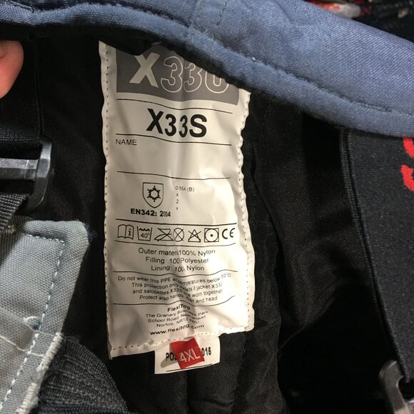 FLEXITOG X33S FREEZER COLD WEAR GRAY BLUE OVERALLS MENS 4XL - Picture 5 of 5